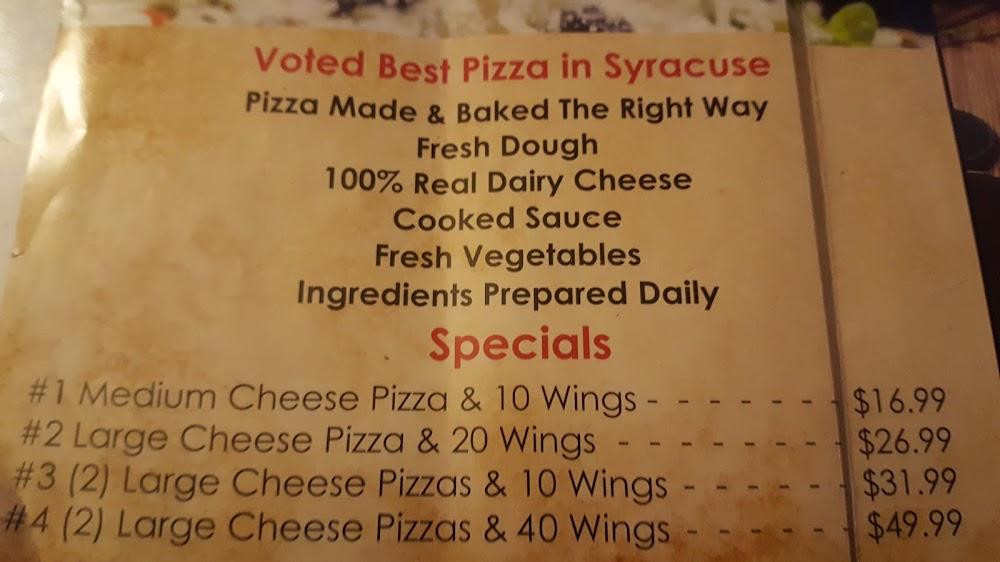 Little Mac's Pizzeria Large Cheese/10 wings